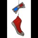 3D Glasses and Red Sneaker/Trainer Stained Glass Sun Catcher