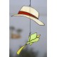 Hat and Celery Stained Glass Sun Catcher